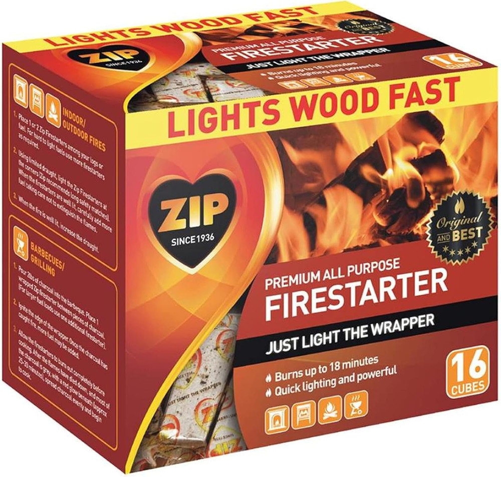 100537048 All Purpose Firestarter Cubes 16 Count, White Label