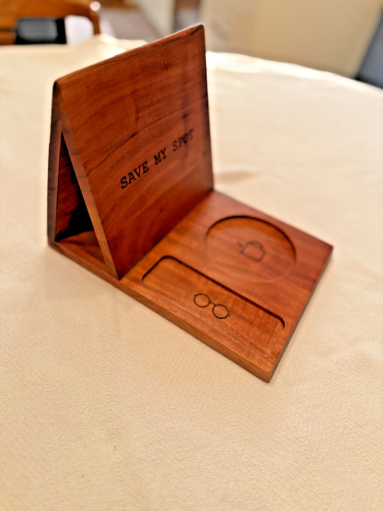 Bedside wood book valet new