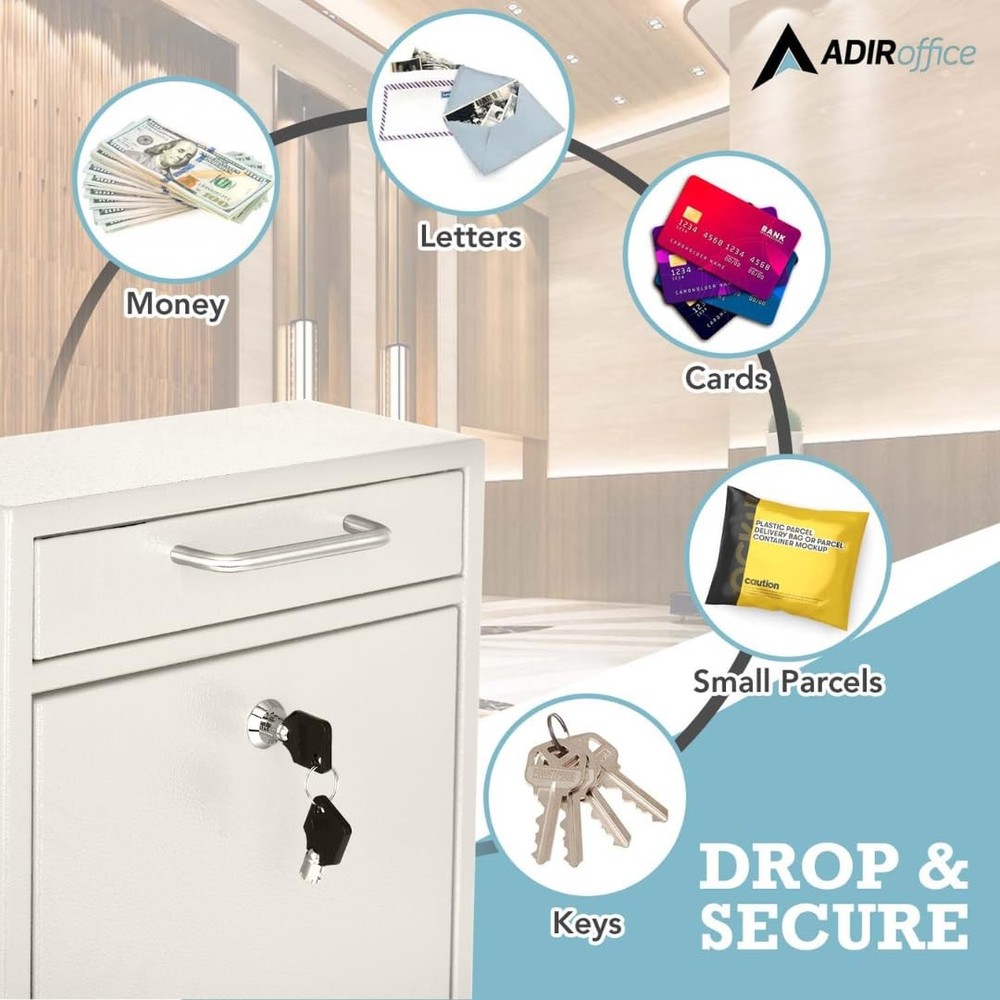 Wall Mount Mailbox - Mailbox with Lock and Keys- Durable Wall Mounted Locking...