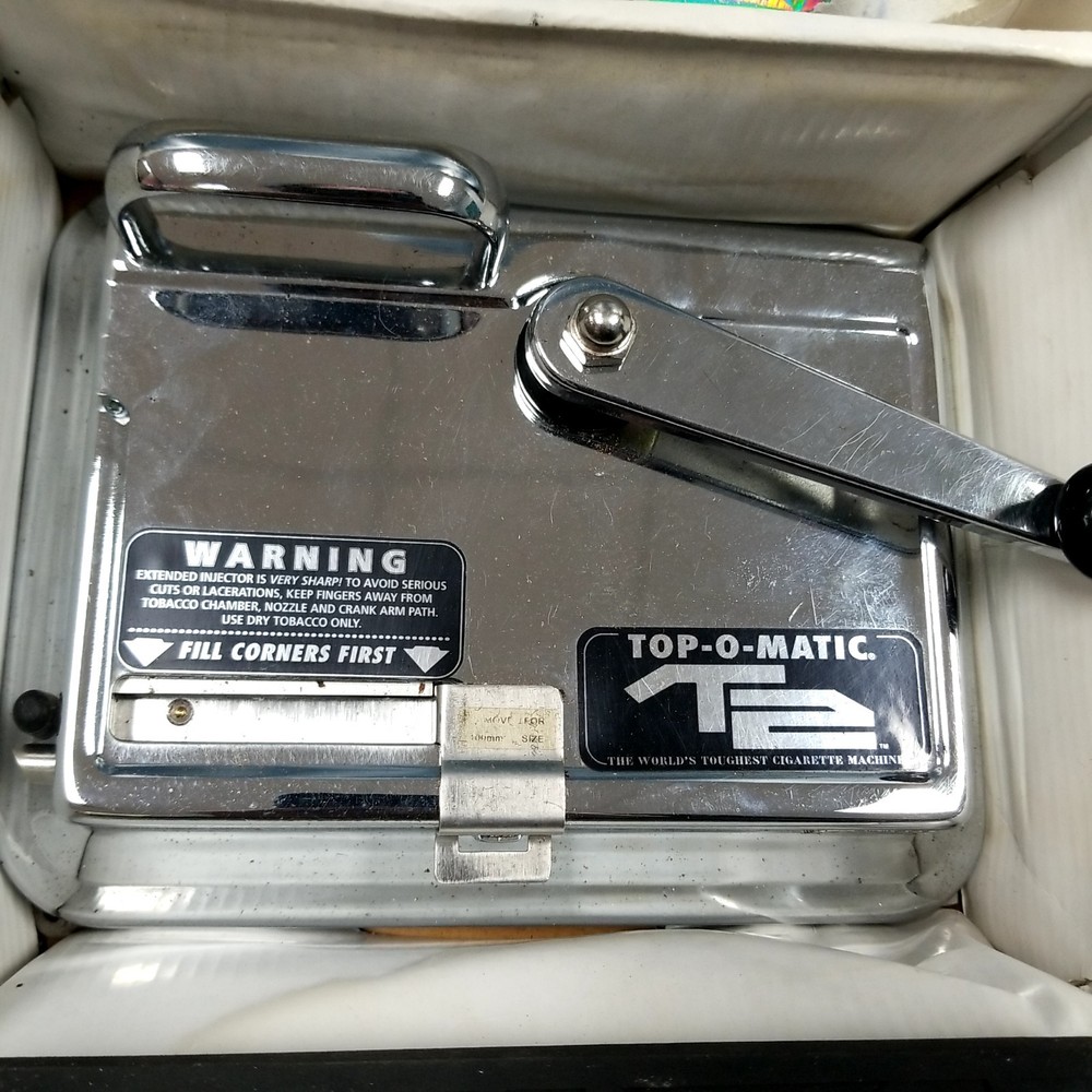 TOP-O-MATIC T2MAC Cigarette Rolling Machine 2009 GUC Damaged Box