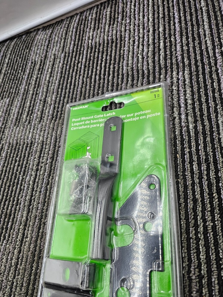 (QTY 2) Hillman 852506 Post Mount Gate Latch Hillman Black Finish Hardware