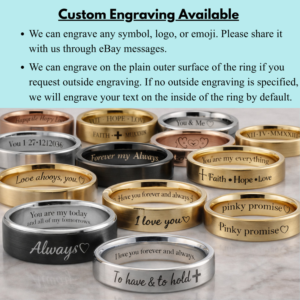 6mm Brushed Domed Statement Band Durable Scratch-Resistant Silver Tungsten Ring