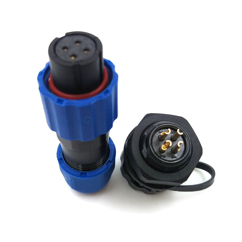 SD13 5A 4Pin Panel Mount Waterproof Cable Connector IP68 Aviation Plug Socket