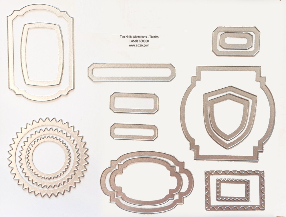 Sizzix Thinlits Labels 17pc set #660060 Retail $22.99 by Tim Holtz