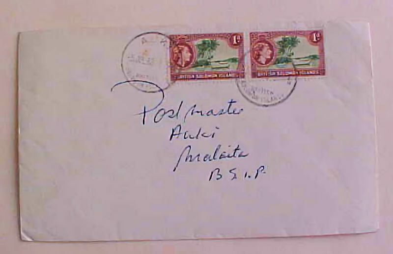 SOLOMON ISLANDS  AUKI  COVER 1963