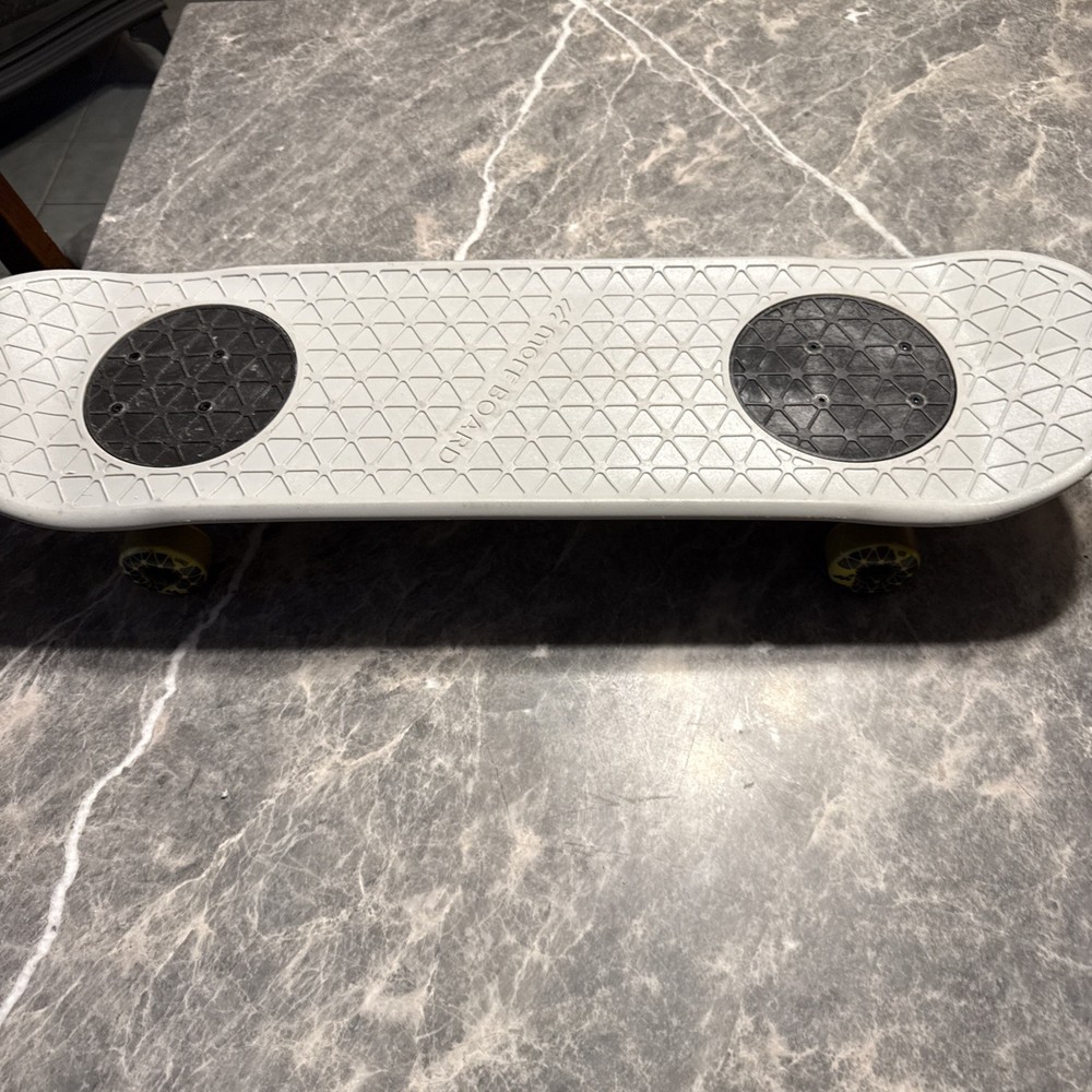 Morf Board Gray Skateboard Yellow Wheels
