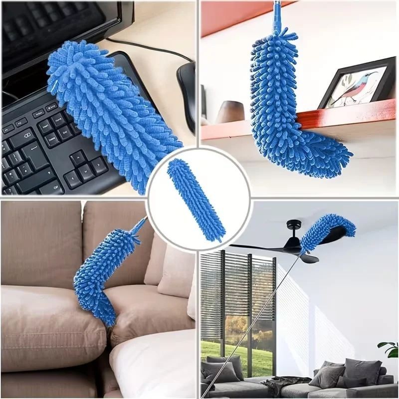 111" Extendable Microfiber Duster Bendable Retractable Pole Brush