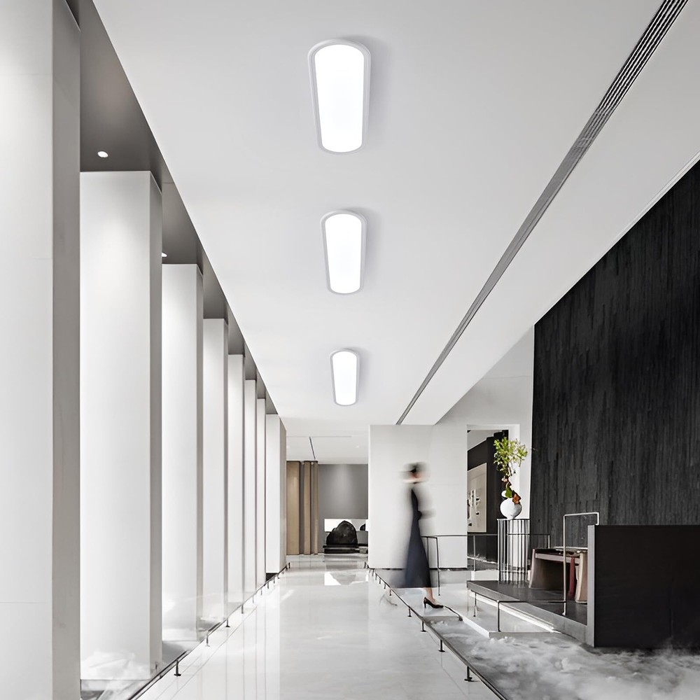 6000K Cool White Modern Ceiling Light Ultra Thin Low Profile for Bedroom Hallway