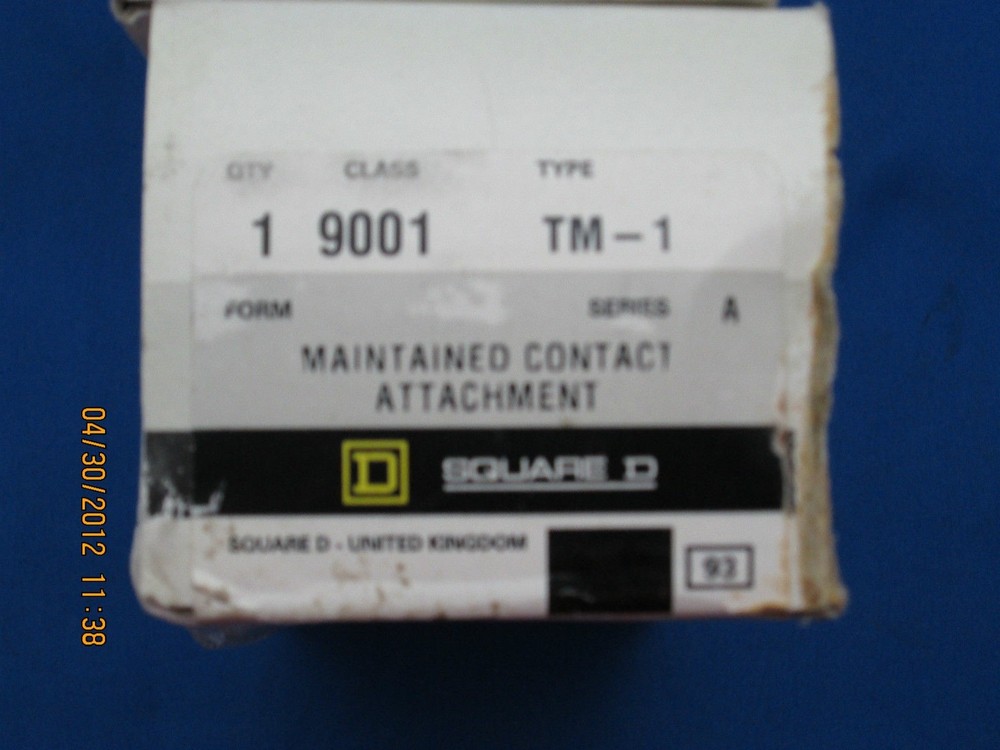 Square D 9001 TM-1 Maintained Contact Attachment new