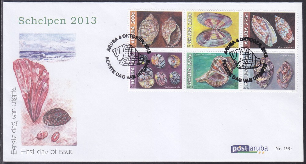 Aruba Issue FDC 2013 (190) Sea Shell