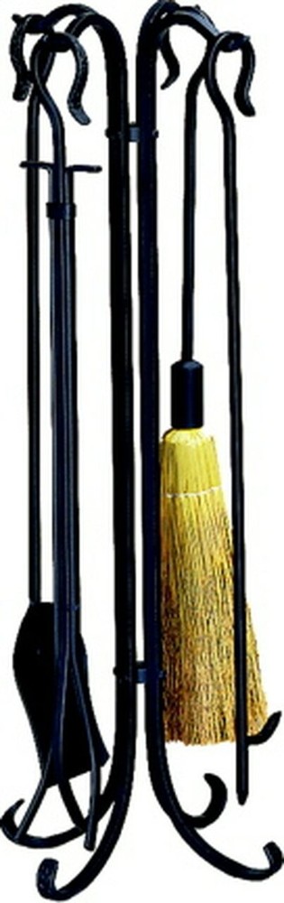 5 Piece Black Rustic Fireset