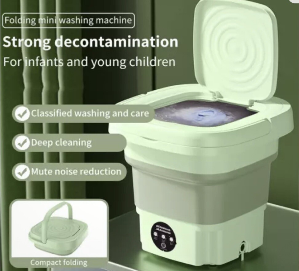 MINI Portable Wash Machine 8lbs Dual Knobs Timer Control Compact Laundry