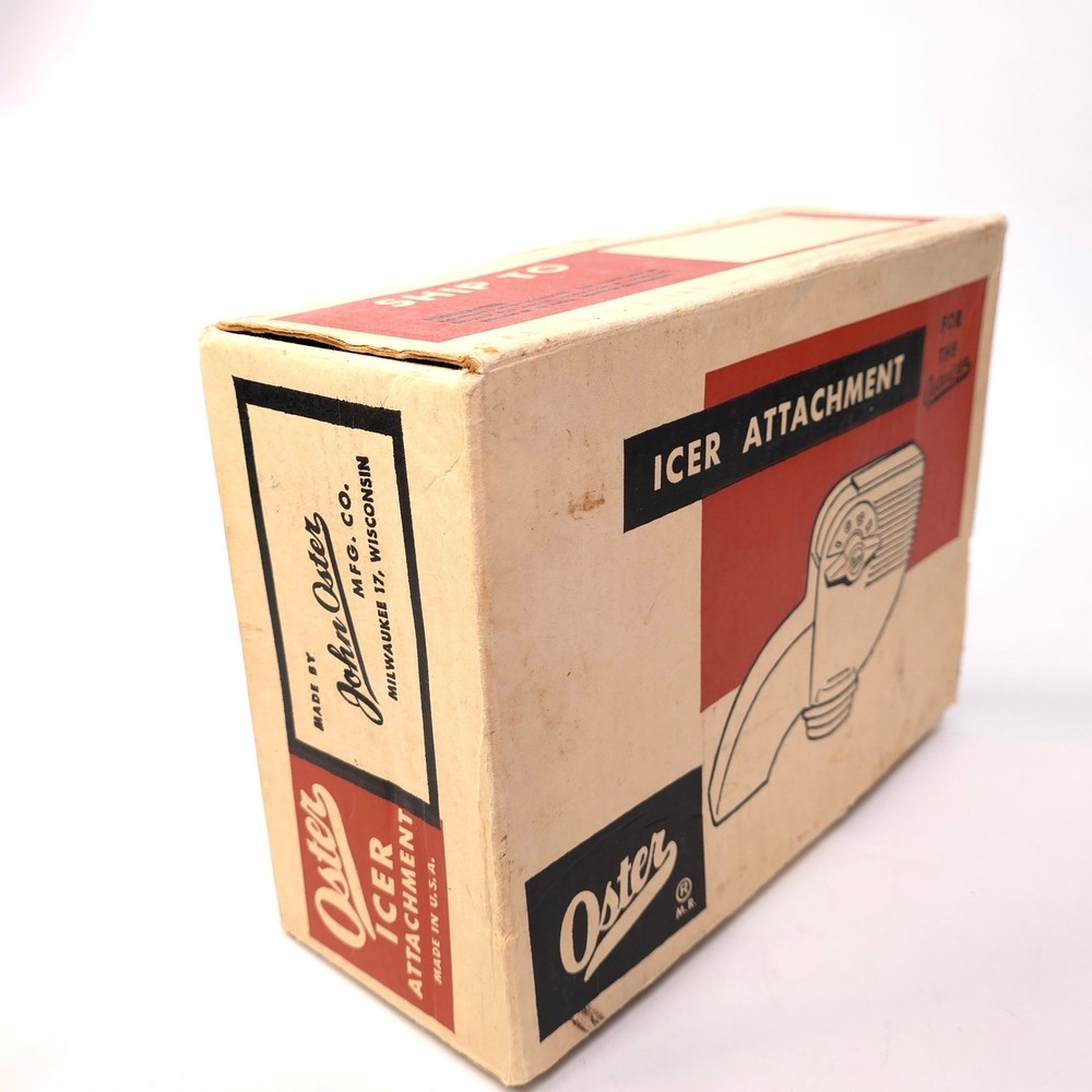 Vintage Oster Osterizer Icer Attachment w/ Box Model # 433-01