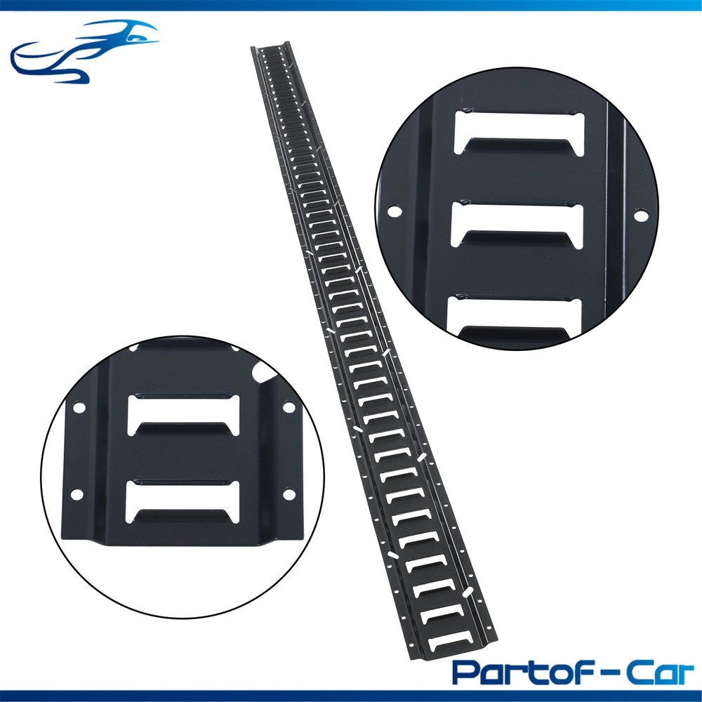 Black 5 Pack 96" E Track Rail Sections For Large Trailers And Vans Tie Down