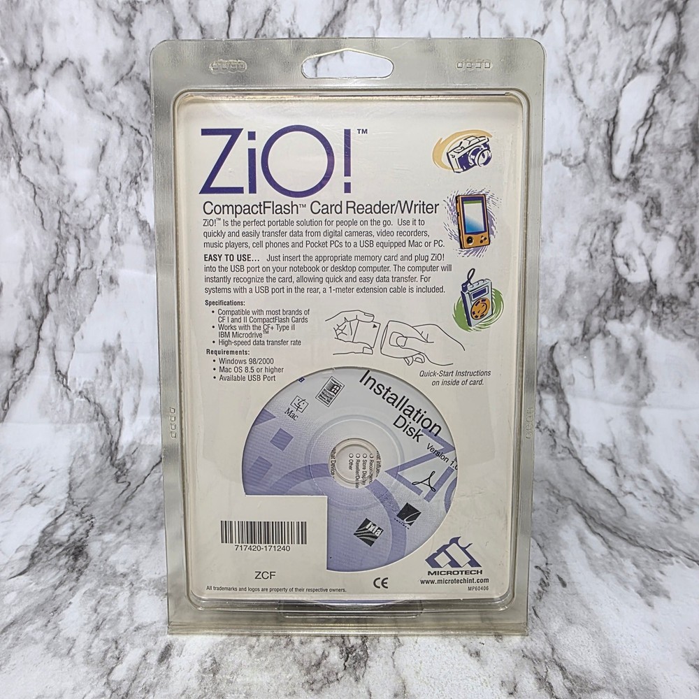 ZIO MicroTech Compact Flash USB Card Reader/Writer for CF 1 & II