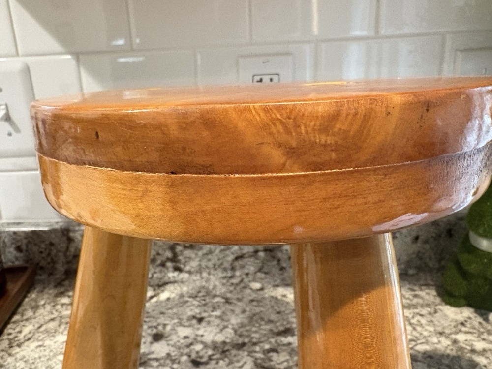 VTG. Solid Wood Milking Stool/plant Stand