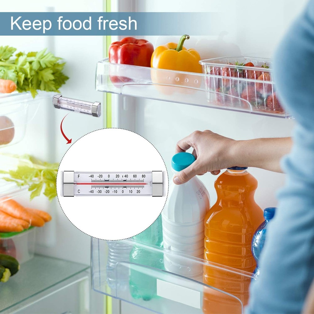 12 Pack Fridge Refrigerator Freezer Thermometer Transparent