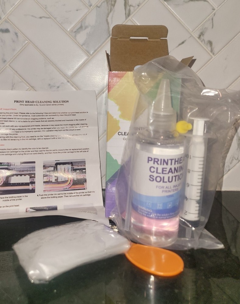 Printhead Cleaning Solution Compatible All Inkjet Printers •100ML •Sealed In Box