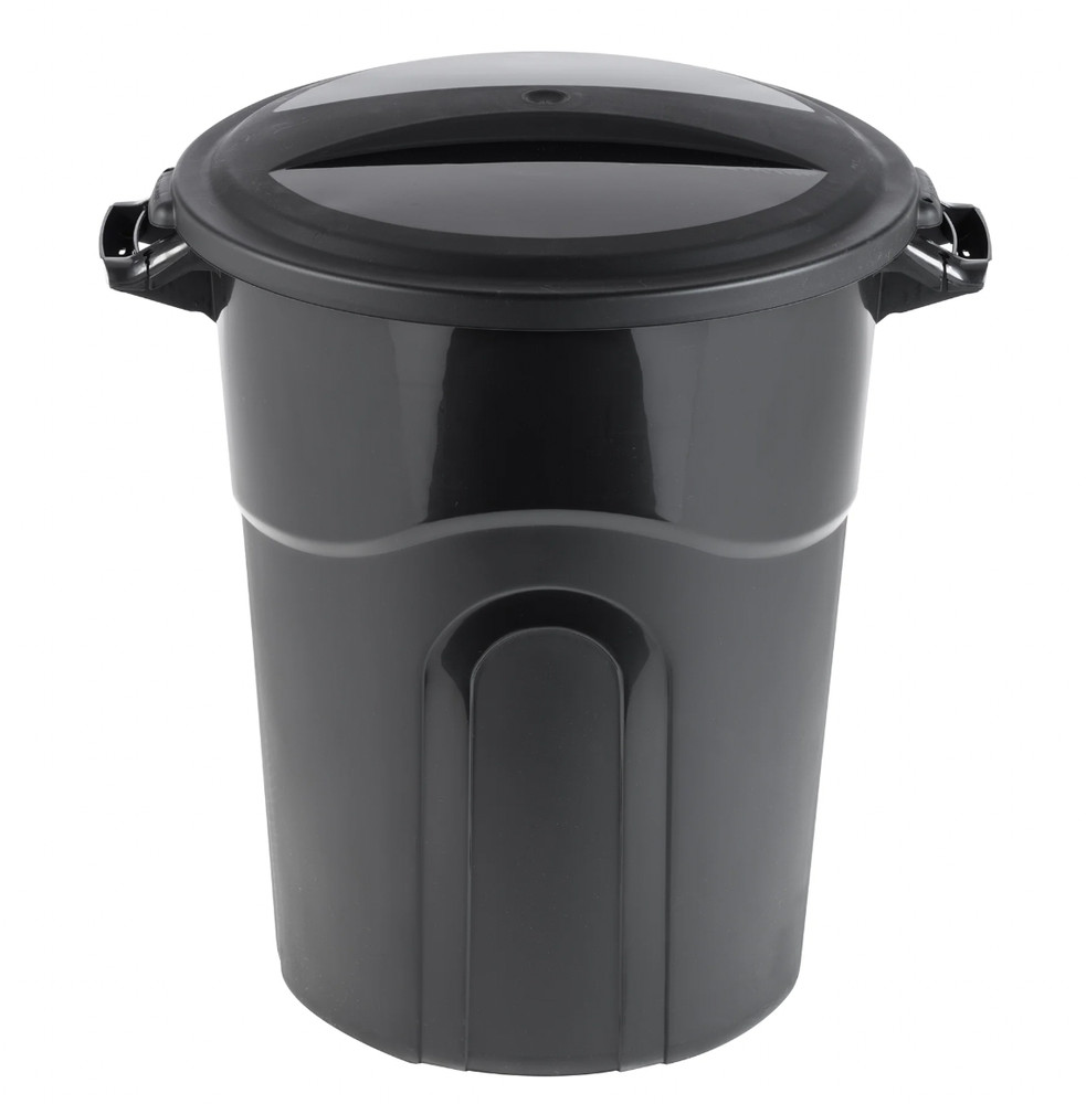 20 Gallon Heavy Duty Garbage Can Include Lid Black Plastic Trash Bin