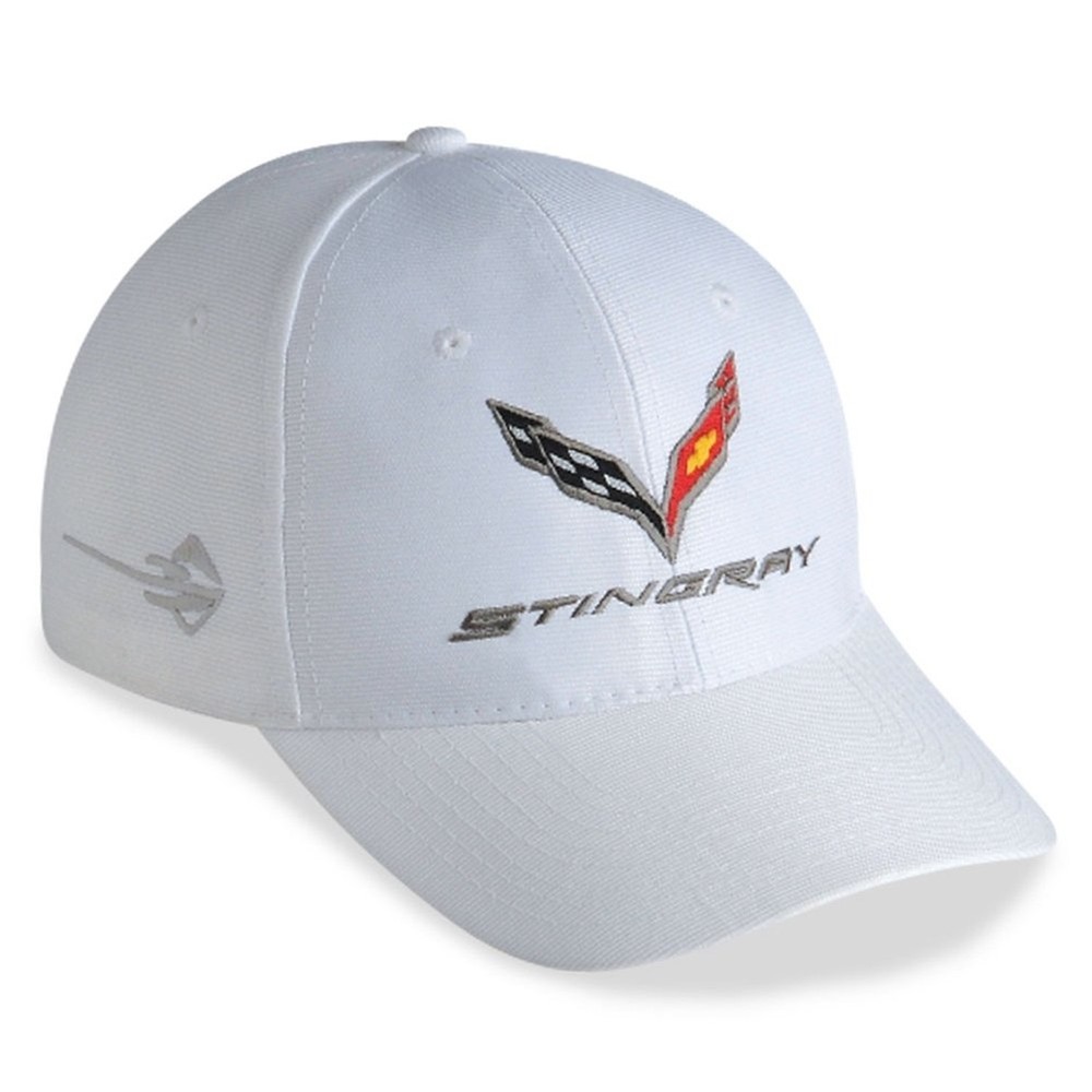 West Coast Corvette - C7 Corvette Embroidered Performance Hat (White)