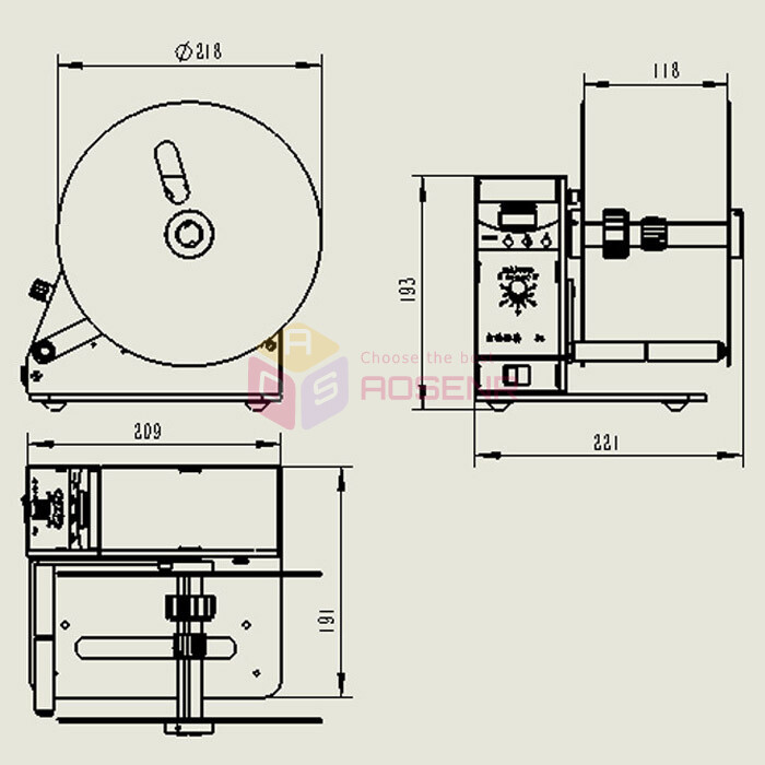 NEW Digital Automatic Label Rewinder Tags Rewinding Machine w/ Speed Adjustable