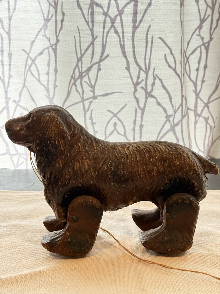 Vintage Cocker Spaniel Pull Toy 1920’s-50’s