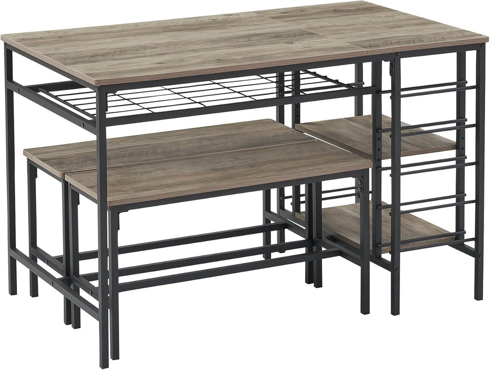 Dining Table Set for 4 Kitchen Table Set for 4 With 2 Benches Dining Room Table