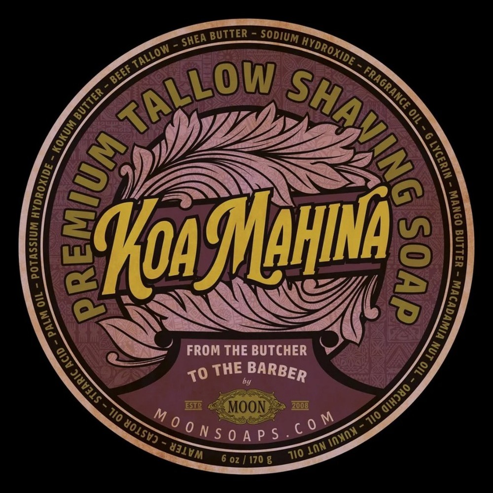 Moon Soaps Shaving Soap, Koa Mahina