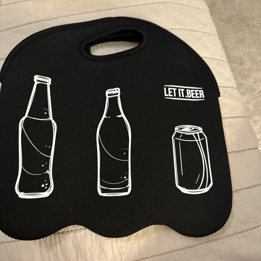 Neoprene Six Pack Carrier, Let It. Beer.