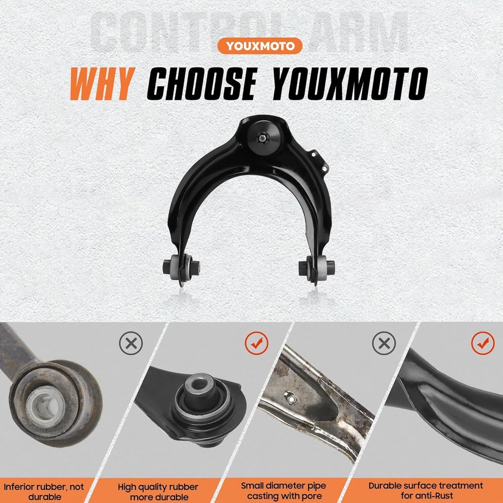 Front Upper Control Arms Honda Accord Pair