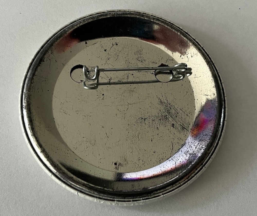 USA & Soviet Union Nuclear Weapons Freeze button Evanston SANE Peace protest pin