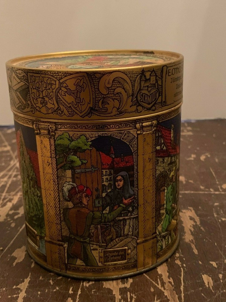 Vintage E Otto Schmidt German Candy Tin