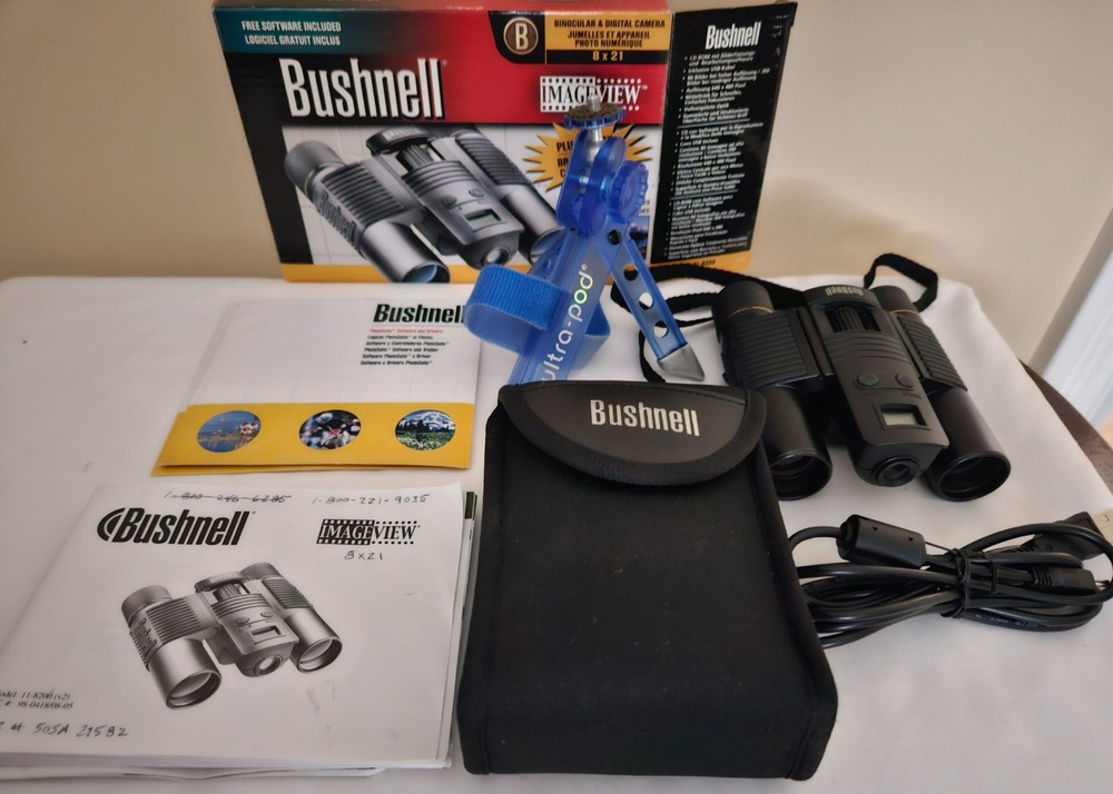 Bushnell ImageView Binoculars with Digital Camera, Model 11-8200, Plug and Play