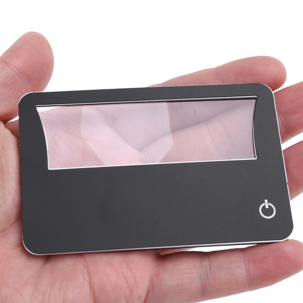 Credit Card Size Lighted 3X Magnifier Bundle Includes 6 Magnifiers, Each9748