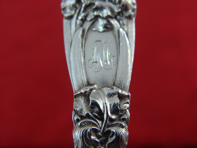 Iris by Durgin Sterling Silver Cocktail Fork, 5 3/4", Mono