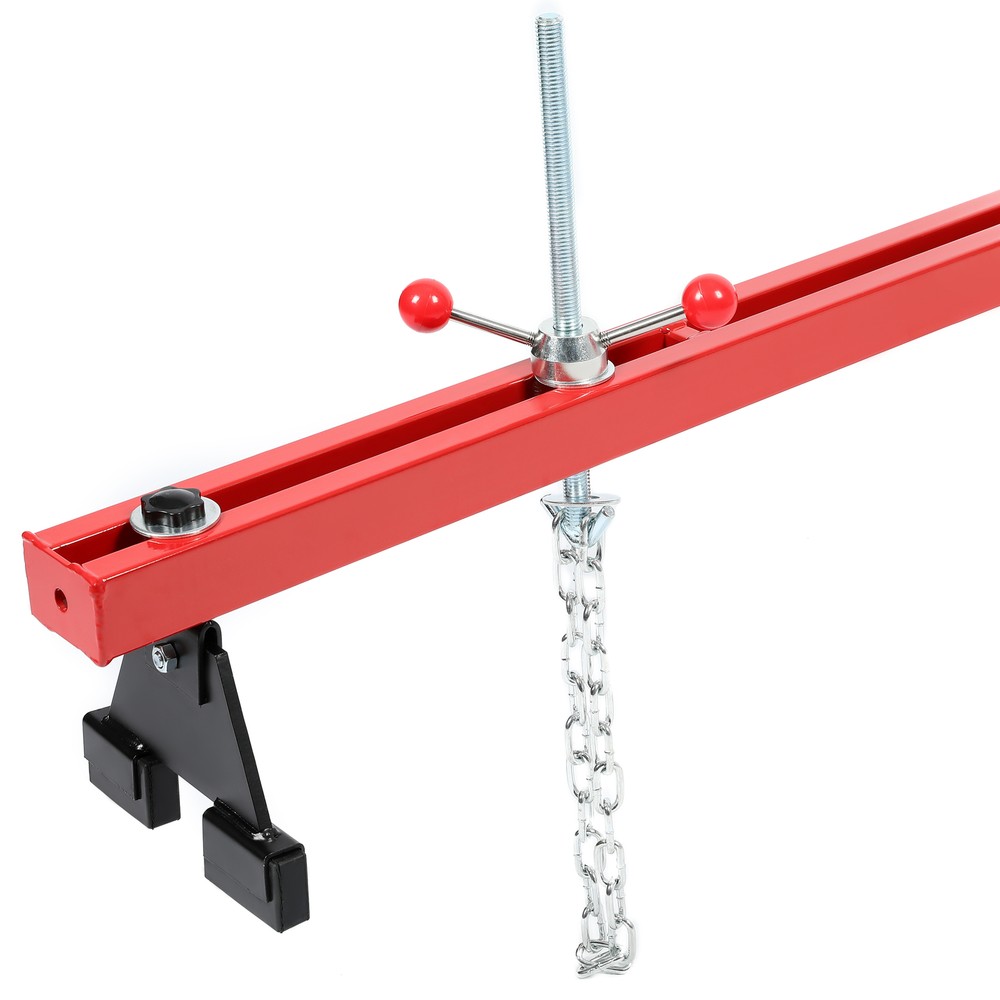 Engine Load Leveler 1100 LBS Capacity Support Bar Transmission W/ Dual Hook Red