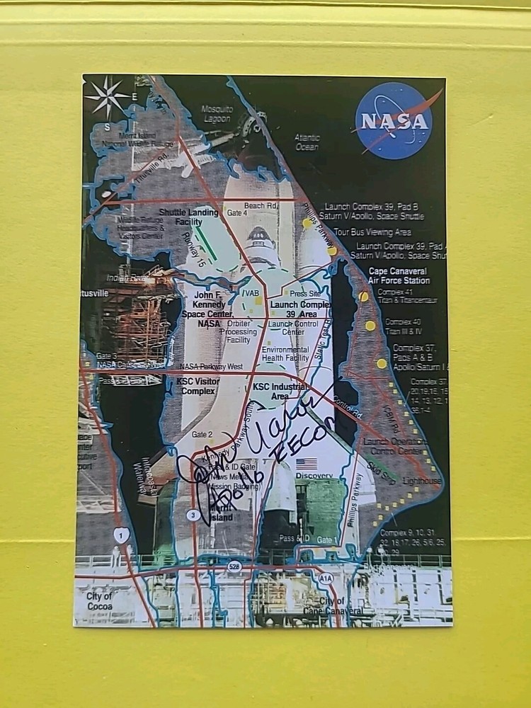 John Aaron   NASA, Signed 4x6 Space Shuttle Photo.