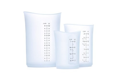 Flexible Silicone Measuring Cups Set of 3 - Off-White Kitchen Tools