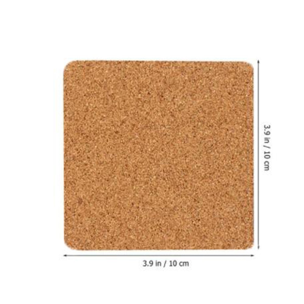 DIY Projects Cork Coasters 10Pcs Square Cork Mat for Crafting and Creativity