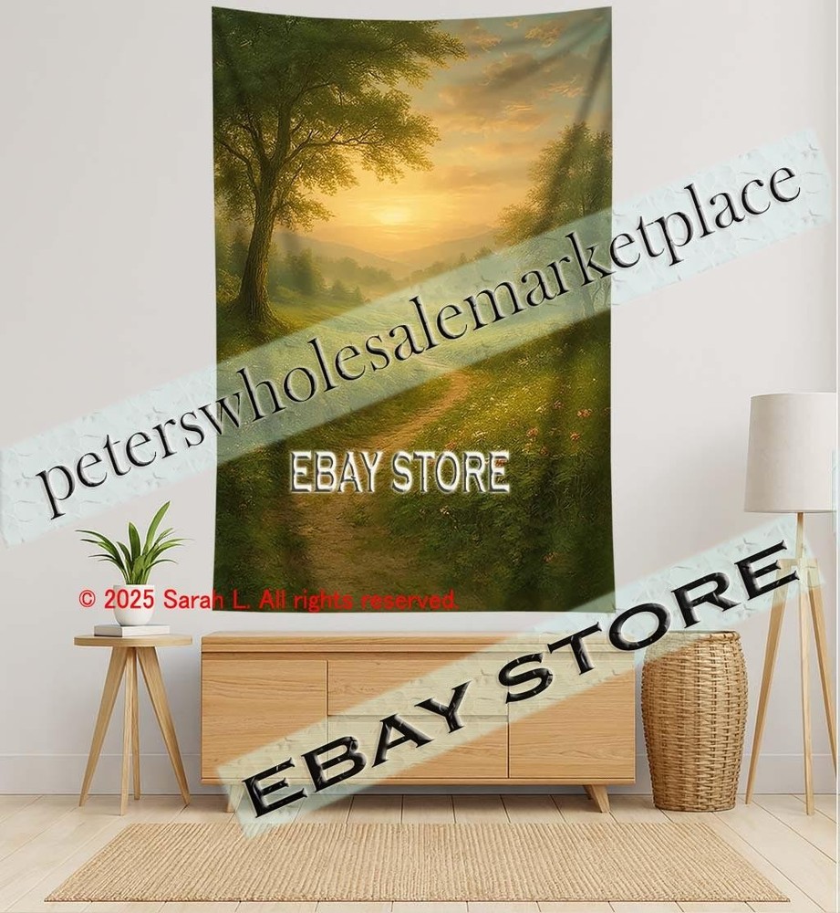 Forest Path Wall Tapestry Nature Decor 59X82 in