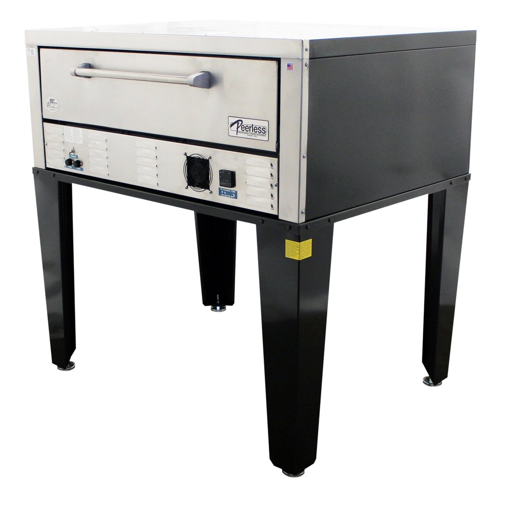 Peerless CE41PE 50" Single Deck Electric Pizza Deck Oven,  42"W x 32"D Deck I...