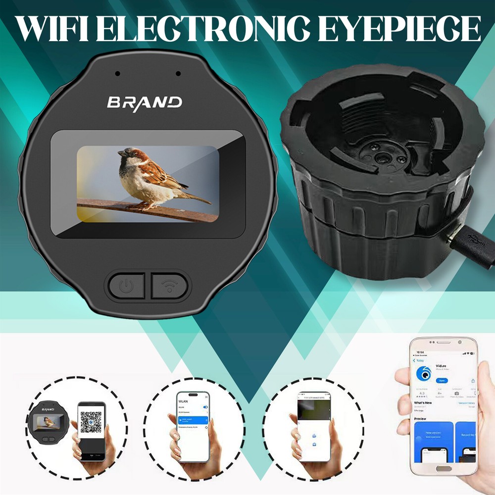 WiFi Electronic Eyepiece New Microscope Camera Recorder Bird Watching Telescope