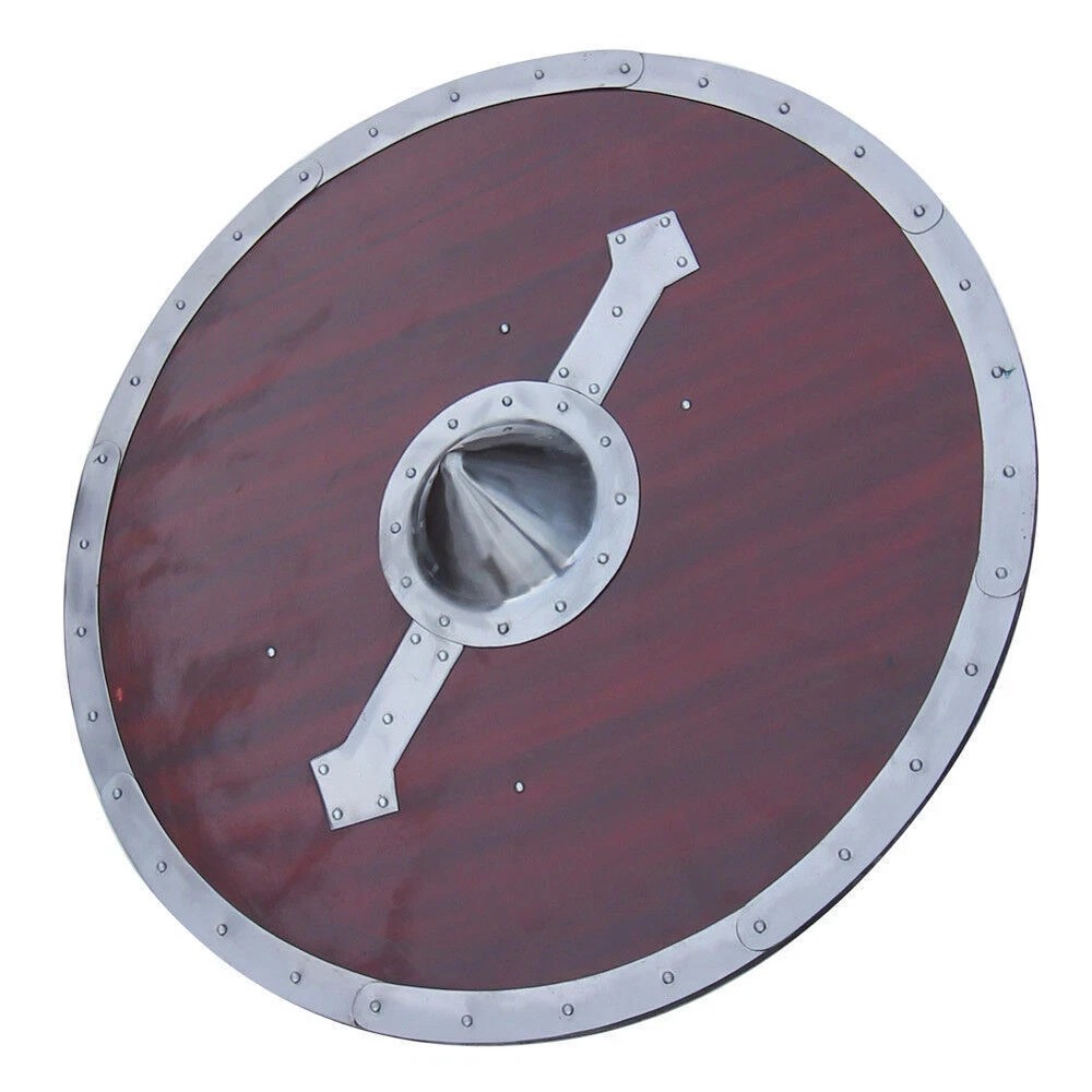 Viking Legacy Warrior Battle Shield | Handcrafted Functional Wooden LARP Shield