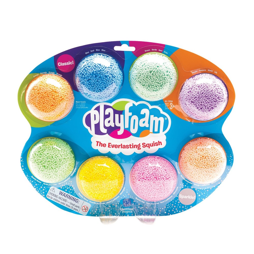 Learning Resources Playfoam Combo 8 Pack Reusable Modelling Compound 4 Colours 4