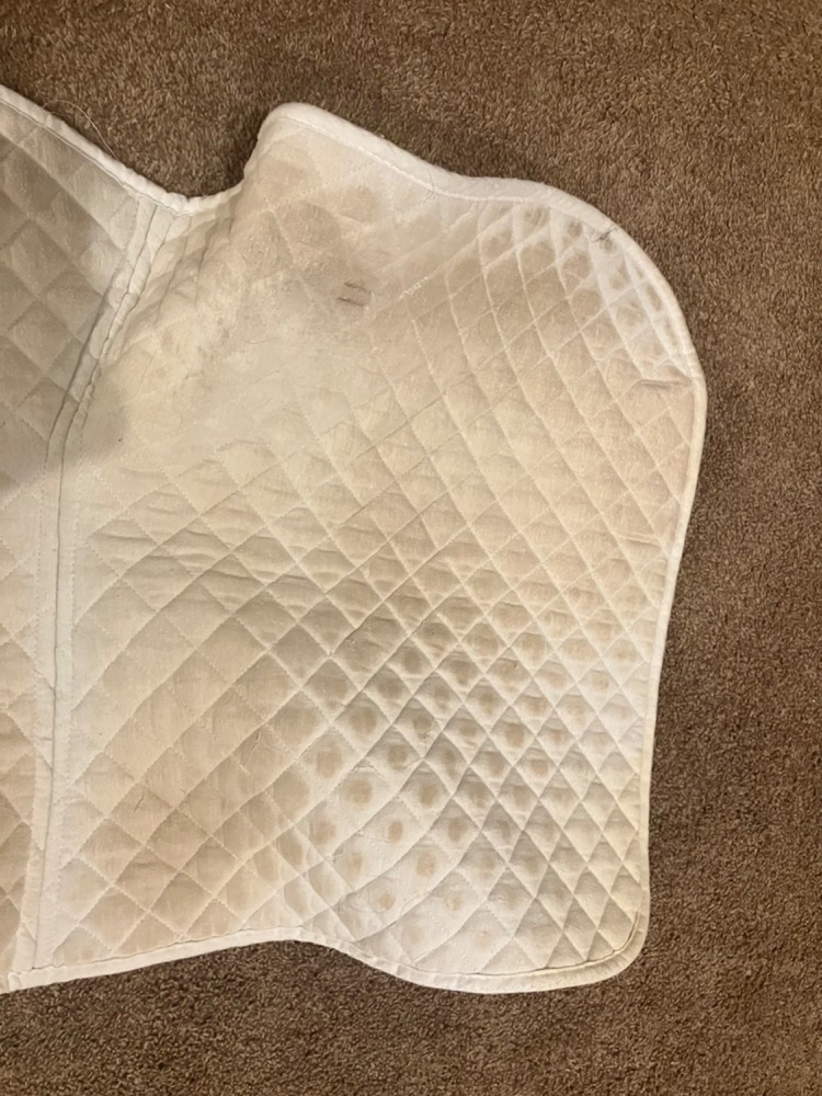 Shires white performance dressage saddle pad