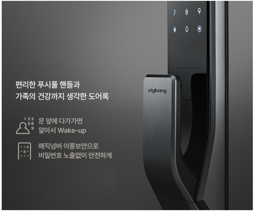 Zigbang SHS-P710 Push-Pull Smart Door Lock Password Key Tag