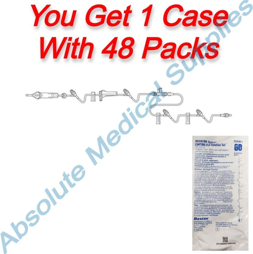 *48-Packs* Baxter Clearlink System 88" Solution Set Sterile 2C6255