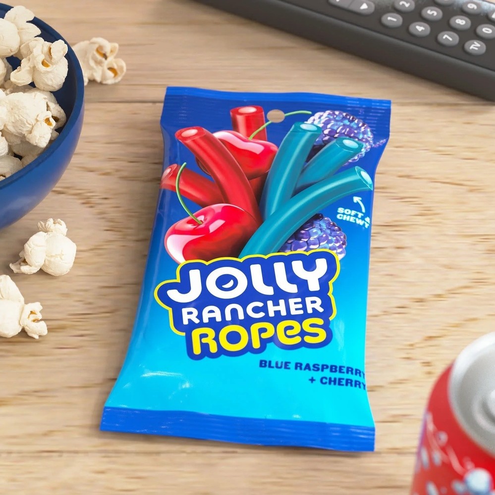 Jolly Rancher Blue Raspberry & Cherry Candy Ropes – 6 oz Bag
