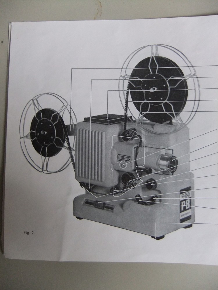 Instructions cine projector EUMIG P8 PHONOMATIC - CD/Email