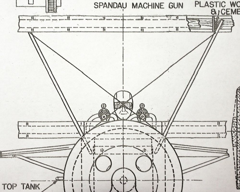 FOKKER DR-1 35" King-Size PLAN + CONSTRUCTION ARTICLE UC Scale Model Airplane